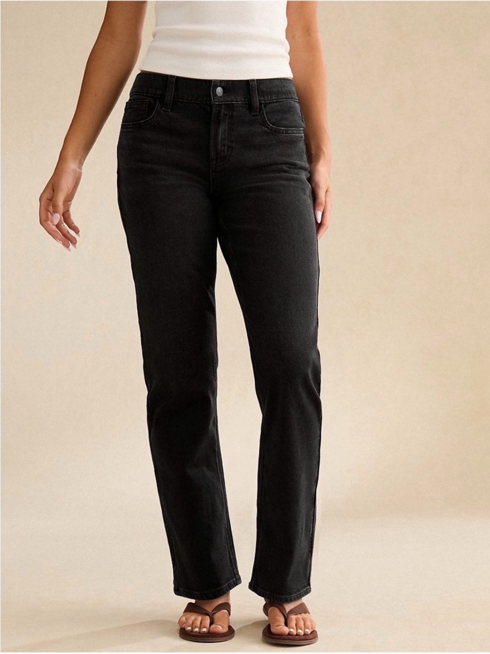 American Eagle Black Wash Stretch Jeans - excellent cond size 14